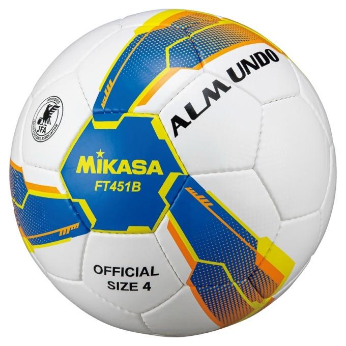 ミカサ MIKASA サッカーボール 4号 検定球 ジュニア ALMUNDO 検定球 手縫い BLY FT451B-BLY