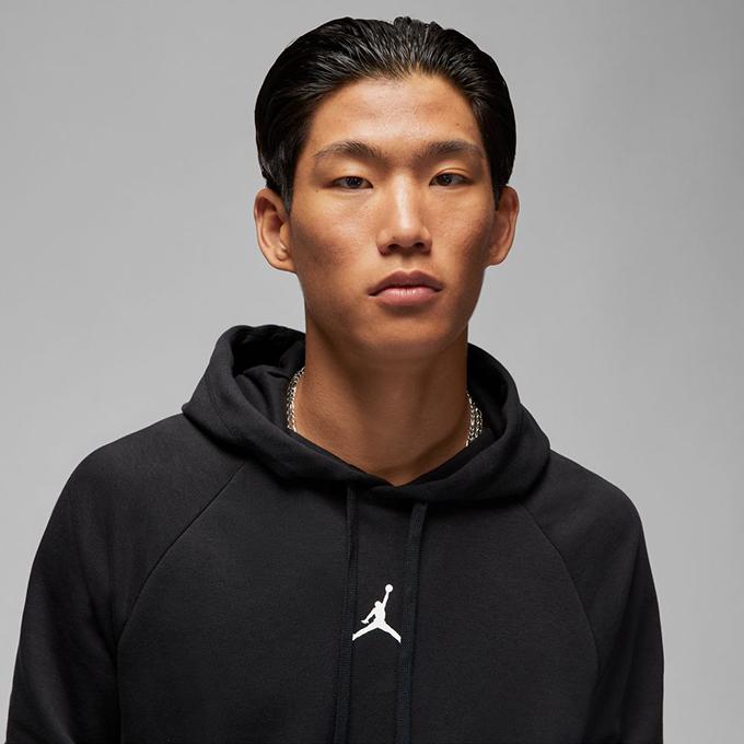 Jordanジョーダン プルオーバーフーディ フリース (DQ7328-010) JORDAN BRAND AS M J DF SPRT CSVR FLC PO BLACK/WHITE（ジョーダン