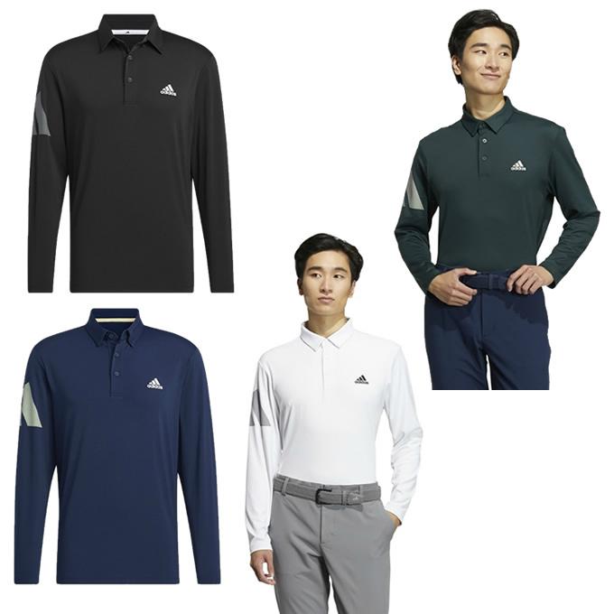 アディダス ゴルフウェア ポロシャツ 長袖 メンズ ビッグアディダスロゴ ストレッチボタンダウンシャツ P9739 Adidas 22年秋冬モデル ヒマラヤ Yahoo 店 通販 Yahoo ショッピング