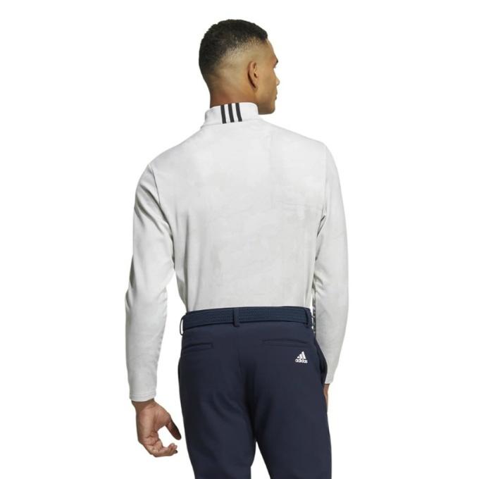 adidas（アディダス） ゴルフウェア 長袖シャツ メンズ トーナルジャカード 長袖ストレッッチジップモックシャツ P2340 adidas ...