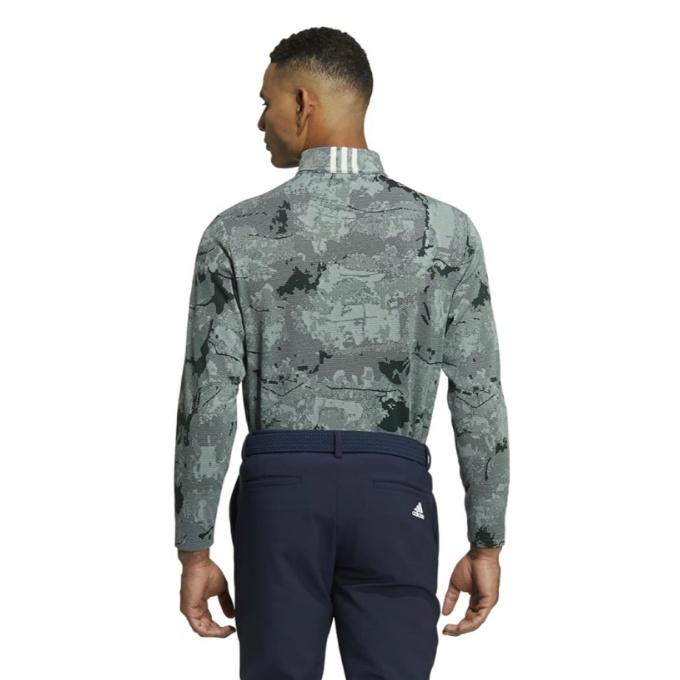 adidas（アディダス） ゴルフウェア 長袖シャツ メンズ トーナルジャカード 長袖ストレッッチジップモックシャツ P2340 adidas ...
