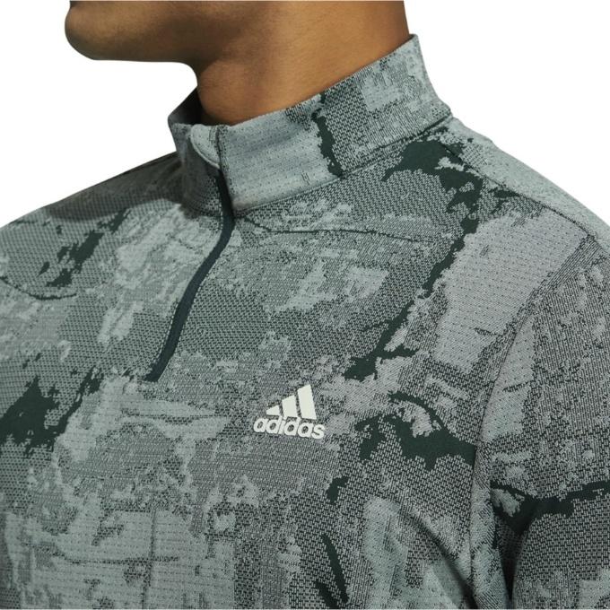 adidas（アディダス） ゴルフウェア 長袖シャツ メンズ トーナルジャカード 長袖ストレッッチジップモックシャツ P2340 adidas ...