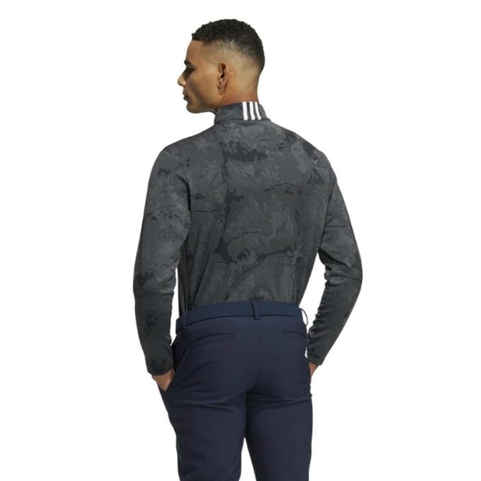 adidas（アディダス） ゴルフウェア 長袖シャツ メンズ トーナルジャカード 長袖ストレッッチジップモックシャツ P2340 adidas ...