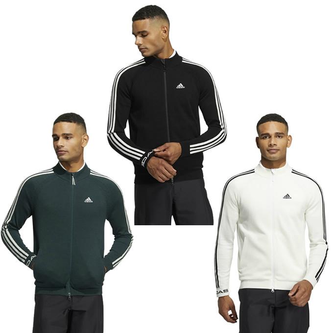 アディダス ゴルフウェア セーター メンズ スリーストライプス 防風