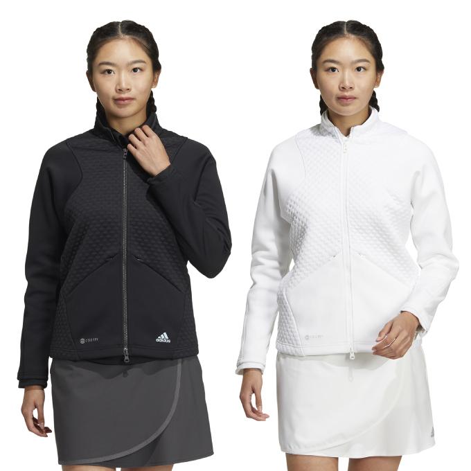 adidas（アディダス） ゴルフウェア ブルゾン レディース COLD.RDY ファブリックミックス 長袖フルジップジャケット P9106 ...