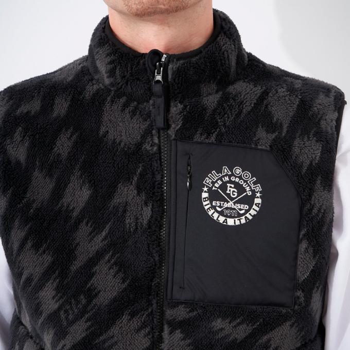 FILA フィラ ゴルフウェア アウターベスト メンズ ボアフリース