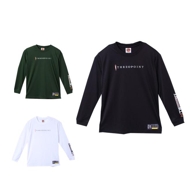 スリーポイント THREE POINT セットアップ　バスケ服セットアップ スリーポイント ThreePoint バスケットボール 長袖シャツ ジュニア
