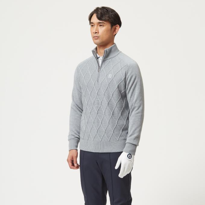 フットジョイ FootJoy ゴルフウェア セーター メンズ アーガイル防風ハーフジップセーター FJ-F22-M05 【2022年秋冬モデル】｜himaraya｜08