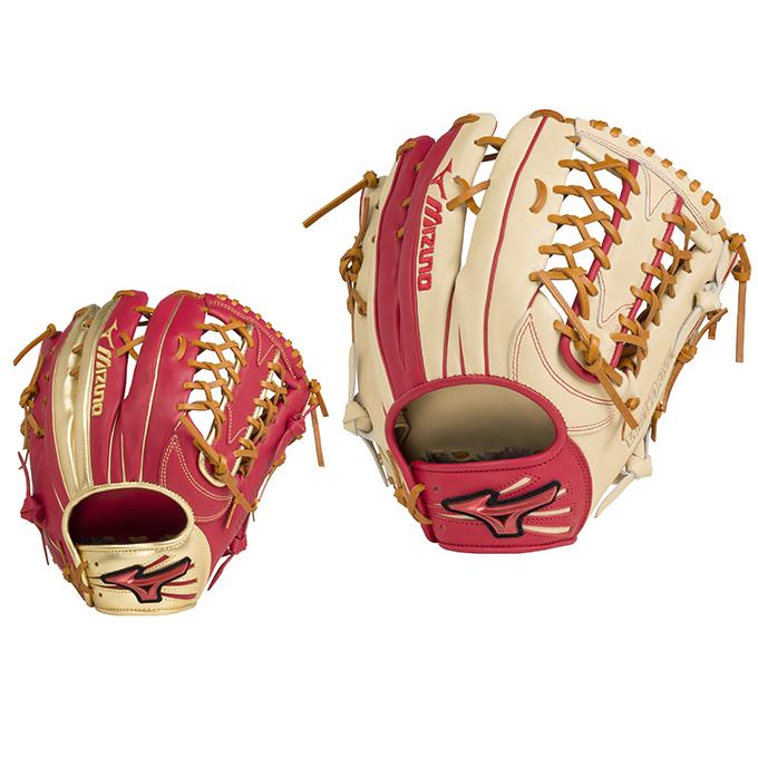 211 限定品 ミズノ 一般軟式用グラブ ブロンド×レッド サイズ16N
