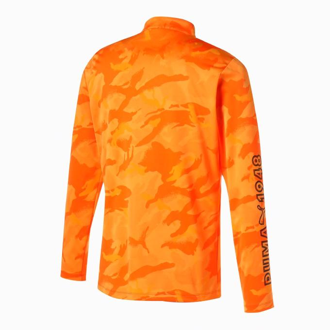 PUMA（プーマ） ゴルフウェア ポロシャツ 長袖 メンズ ジャガード 長袖