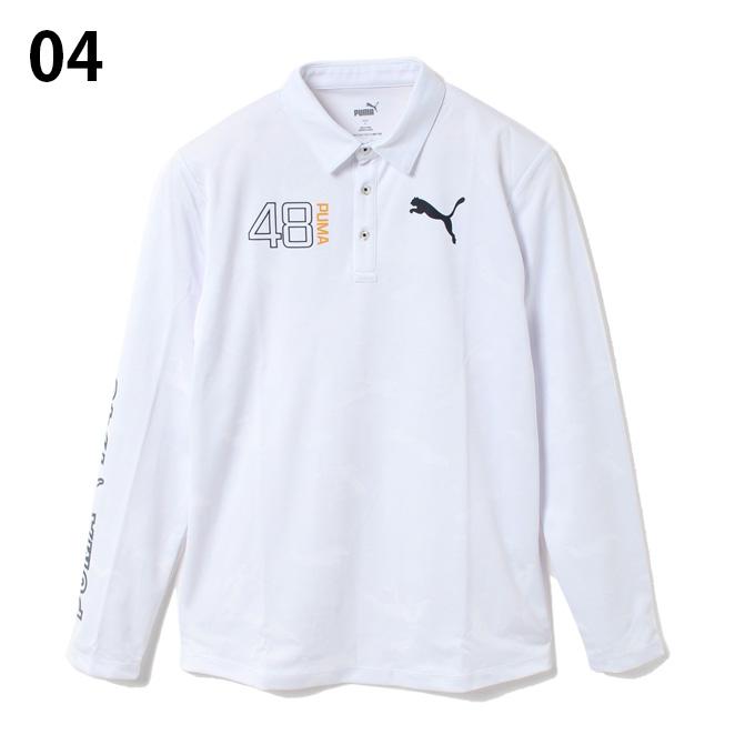 PUMA（プーマ） ゴルフウェア ポロシャツ 長袖 メンズ ジャガード 長袖