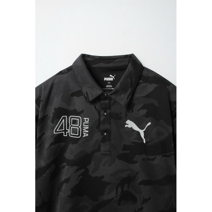 PUMA（プーマ） ゴルフウェア ポロシャツ 長袖 メンズ ジャガード 長袖