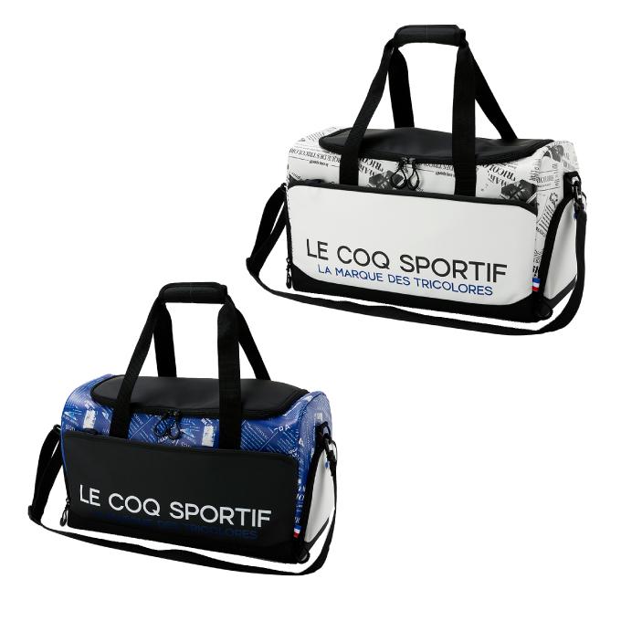 ルコックスポルティフゴルフ ボストンバッグ ニュースペーパー柄 ルコックスポルティフゴルフ ボストンバッグ ニュースペーパー柄