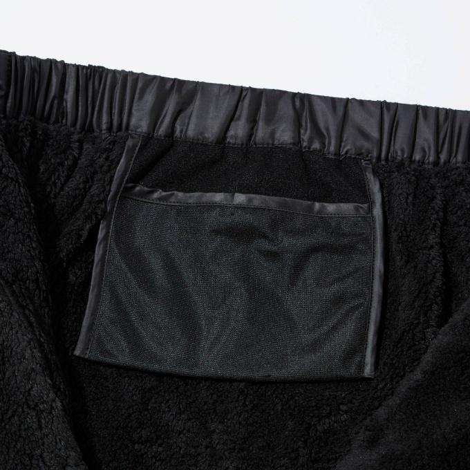 ロゴス　ラップアラウンドロングスカート　M　ブラック スカート A.N.L サイドライン ロゴウエストゴム メッシュロング