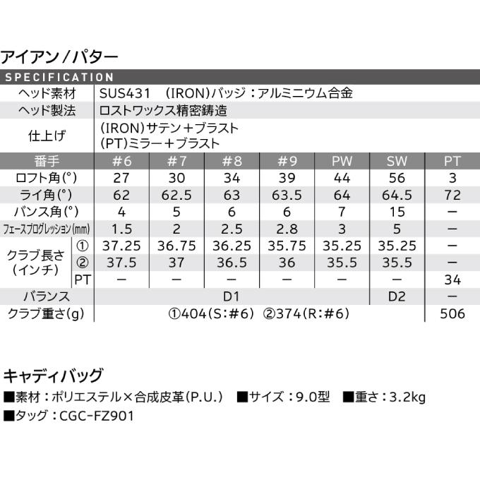 クリーブランド クラブセット 10本組 キャディーバッグ付き パッケージセット PACKAGE SET 2022 2x6+UT+PT+CB Cleveland ゴルフクラブ 2022年｜himaraya｜10