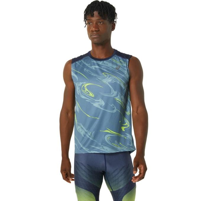 ASICS（アシックス） ランニングウェア Tシャツ ノースリーブ メンズ