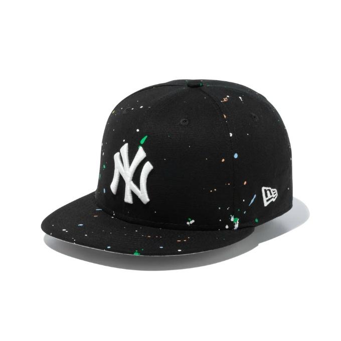 未使用【ニューエラ×ヤンキース】ペイント スプラッシュ NYキャップ 黒ブラック NEW ERA（ニューエラ） 帽子 キャップ メンズ レディース 9FIFTY