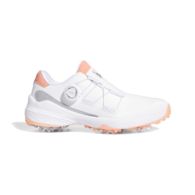 アディダス ゴルフシューズ ZG23 レディース ゼッジー23 ボア ウィメンズ ダイヤル式スパイクシューズ 2E相当 ホワイトコーラル HP2225 LII02 adidas ソフトスパイク 【3月3日発売】 adidas（アディダス） ゴルフシューズ ZG23 レディース ゼッジー23