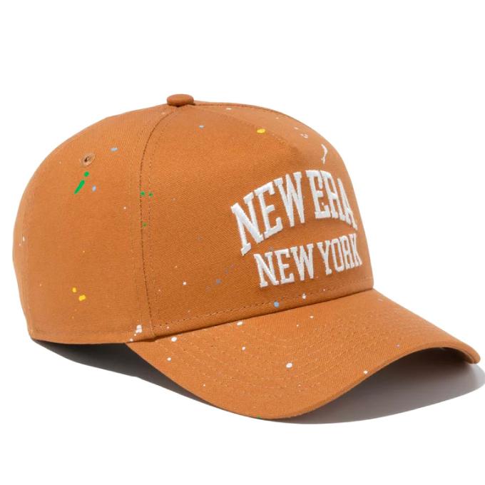 ニューエラ NEW ERA ゴルフ キャップ メンズ 9FORTY A-Frame Splash Paint スプラッシュペイント アーチロゴ ライトブロンズ 13515960｜himaraya｜02