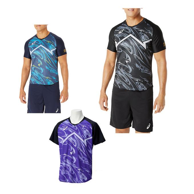 ASICS アシックス バレーボールウェア 半袖シャツ メンズ ASICS アシックス バレーボールウェア 半袖シャツ メンズ