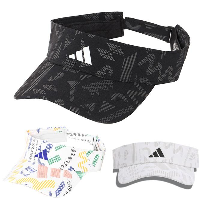 アディダス ゴルフ サンバイザー メンズ レディース ジオメトリック プリント バイザー MGS20L adidas