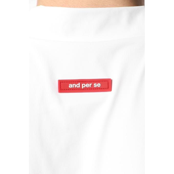 and per se（アンパスィ） ゴルフウェア 半袖シャツ メンズ 半袖モック