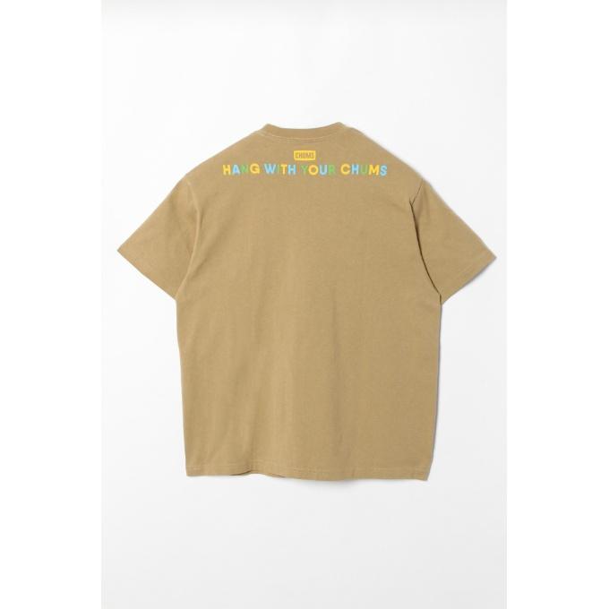 チャムス CHUMS Tシャツ 半袖 メンズ Festival Pocket T-shirt CH01-2269 Beige｜himaraya｜02