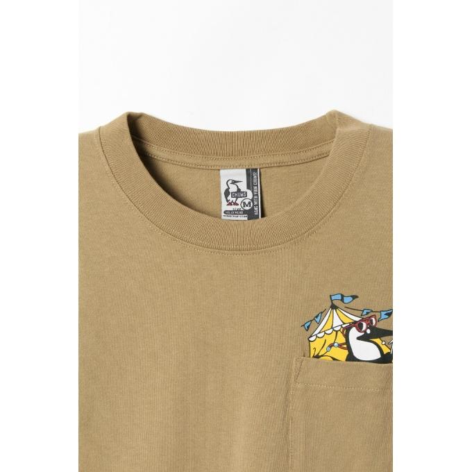 チャムス CHUMS Tシャツ 半袖 メンズ Festival Pocket T-shirt CH01-2269 Beige｜himaraya｜03