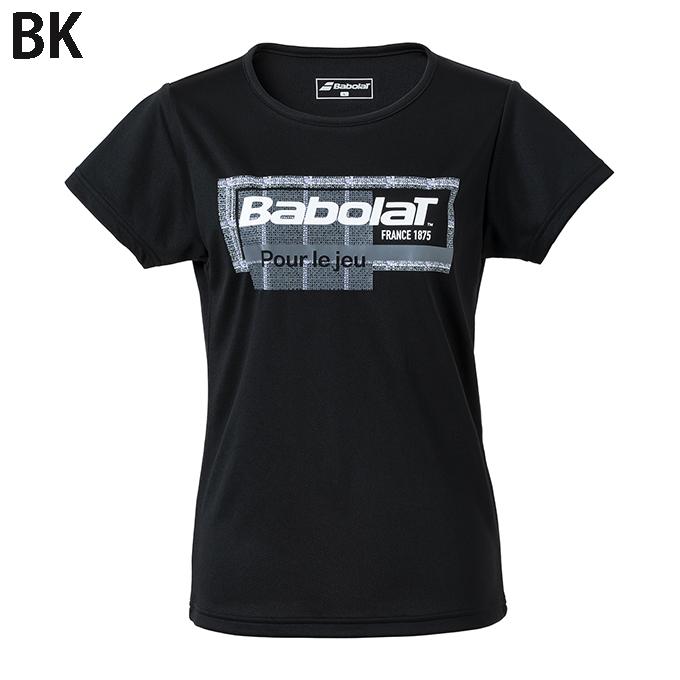 Babolat バボラ テニスウェア Tシャツ ホワイト ブラック Babolat（バボラ） テニスウェア Tシャツ 半袖 レディース PURE