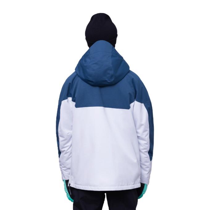 シックスエイトシックス 686 スノーボードウェア ジャケット メンズ RENEWAL INSULATED ANORAK M2W116 WHITE ORION BLUE｜himaraya｜02