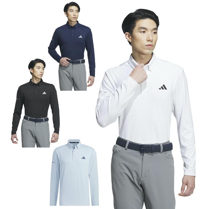 adidas✖️sporty＆richコラボポロシャツ　新品未使用　M adidas アディダス ゴルフウェア ポロシャツ 長袖 メンズ BOSモチーフ