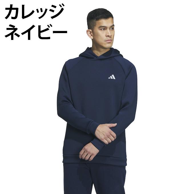 ネイビーM ゴルフ　メンズ　秋冬　ダンボールニット　スウェット adidas（アディダス） ゴルフウェア スウェット メンズ エンボス