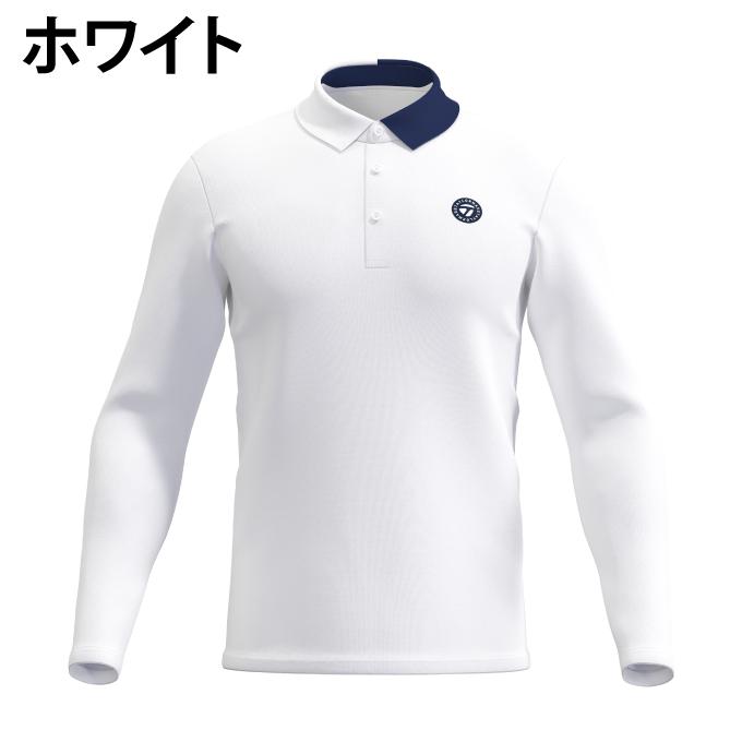 TaylorMade 長袖ポロシャツ L ホワイト TaylorMade（テーラーメイド） ゴルフウェア ポロシャツ 長袖 メンズ