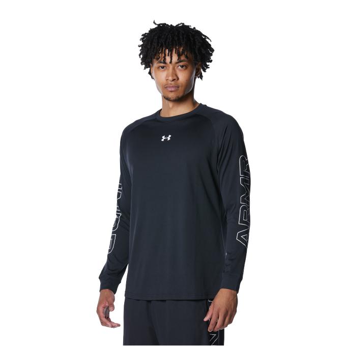 アンダーアーマー バスケットボール 長袖シャツ メンズ UA TECH GRAPHIC LS TSHIRTS 1381373001