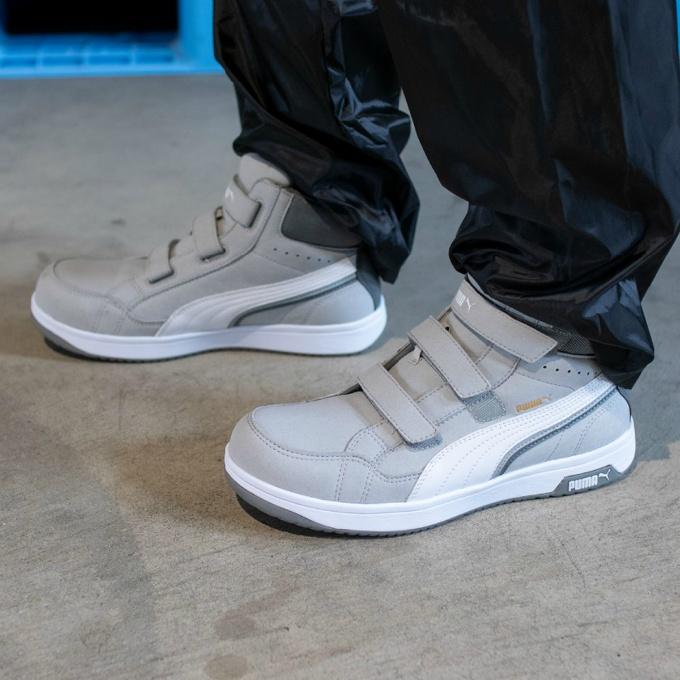 プーマ安全靴#63.208　26.5cmエアーツイスト・ホワイトミッド PUMA エアツイスト2．0 ホワイト ミッド 25．0cm