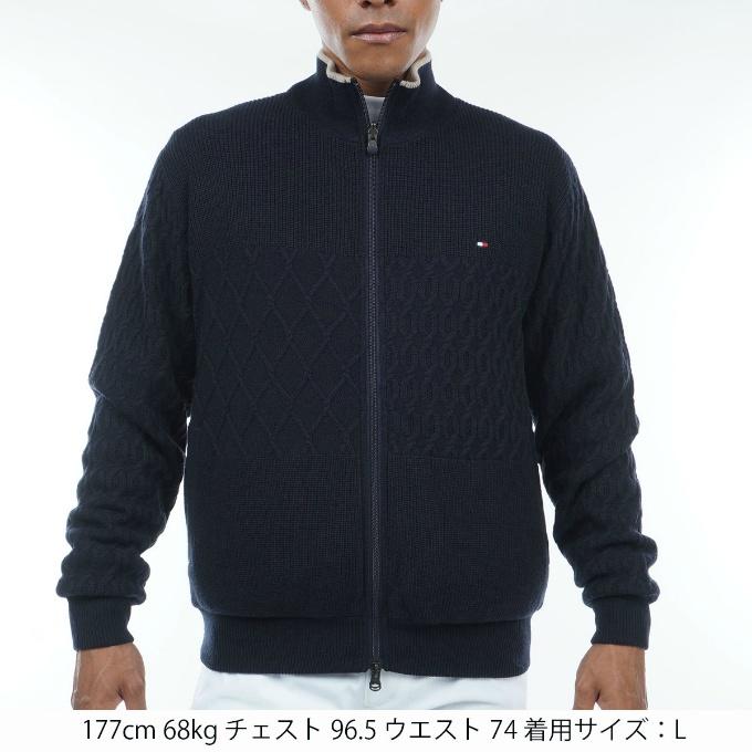 トミーヒルフィガーゴルフ TOMMY HILFIGER GOLF ゴルフウェア ブルゾン メンズ リバーシブル フルジップジャケット THMA373｜himaraya｜05