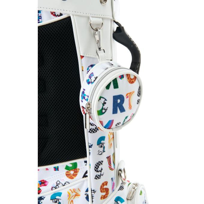 MU SPORTS スタンドキャディバッグ カラフルロゴプリント総柄