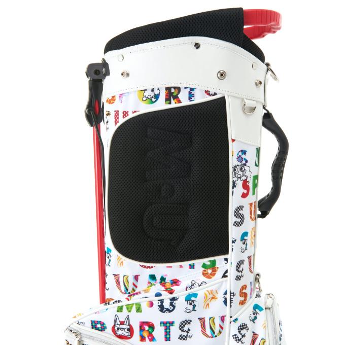 MU SPORTS スタンドキャディバッグ カラフルロゴプリント総柄スタンド