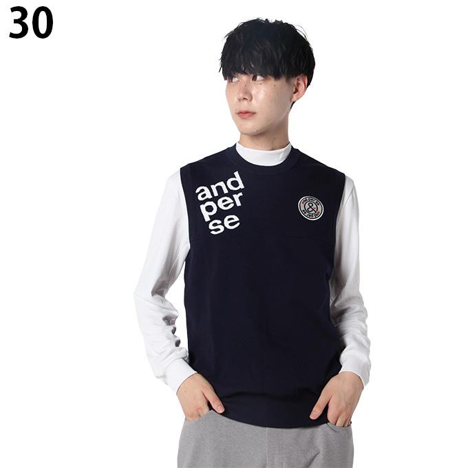 新品　アンパスィ and per se ニット ベスト AMS2003A1 楽天市場】アンパスィ and per se ゴルフウェア ベスト メンズ