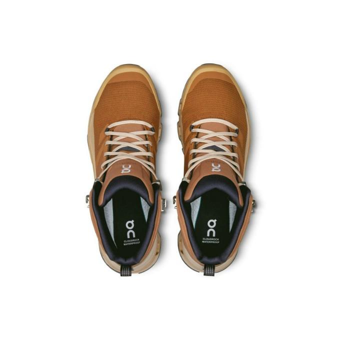 On 登山靴 cloudrock2WPレッド ハイカット オン ハイキングシューズ 防水 ミッドカット レディース