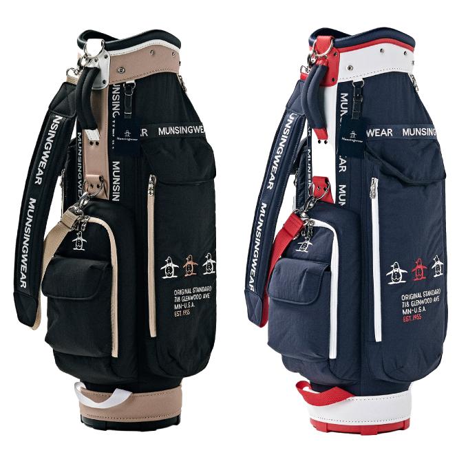マンシングウェア キャディバッグ ブラック レディース フード付き Munsingwear マンシングウェア キャディバッグ レディース フード付き
