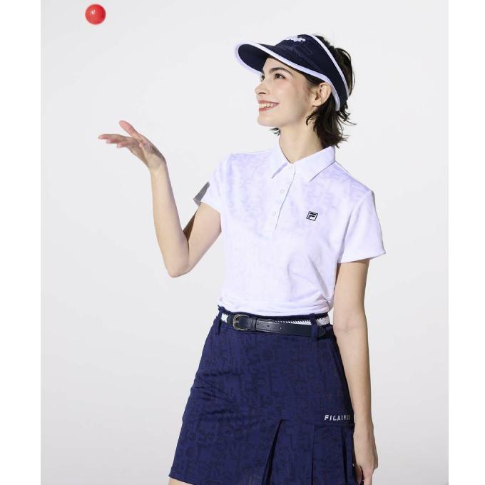 FILA（フィラ） ゴルフ サンバイザー レディース シュシュ付き腰高サン