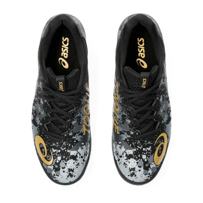 ASICS ブラック サッカーシューズ DS LIGHT CLUB WIDE | BLACK/PURE SILVER | メンズ サッカー