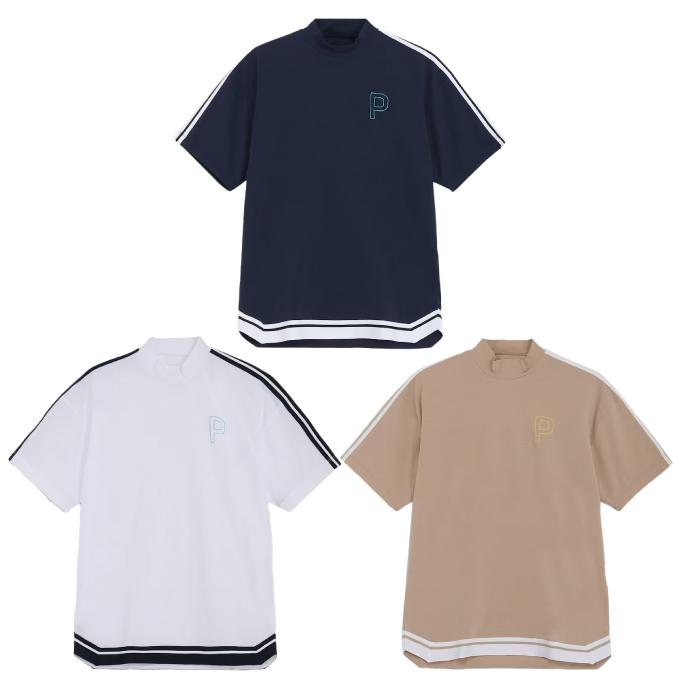 PUMA（プーマ） ゴルフウェア 半袖シャツ メンズ P ストレッチ テープライン リラックス モックネック 半袖 シャツ 627608 ...