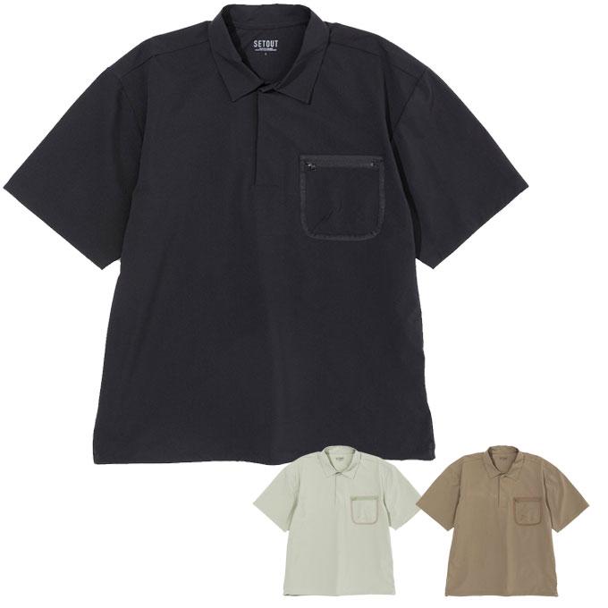 SETOUT（セトアウト） 半袖シャツ メンズ ストレッチ ナチュラルテック