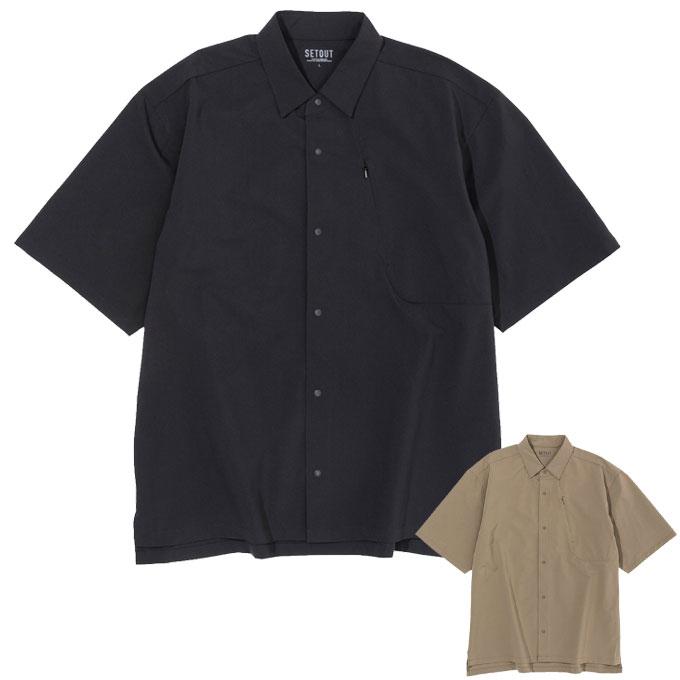 SETOUT（セトアウト） 半袖シャツ メンズ ストレッチ ナチュラルテック
