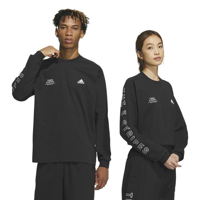 adidas ロングTシャツ adidas（アディダス） Tシャツ 長袖 メンズ ワーディング ルーズ