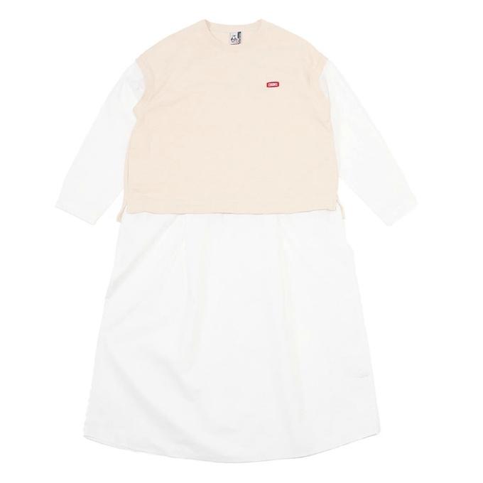 チャムス CHUMS ワンピース 長袖 レディース キーストーンレイヤードドレス CH18-1292 Natural CHUMS（チャムス） ワンピース 長袖 レディース キーストーン