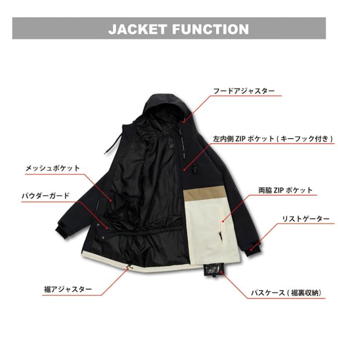 ワンスリー ONETHREE スノーボードウェア ジャケット メンズ レディース UNISEX WIDE SNOW JACKET JFJ96450｜himaraya｜16