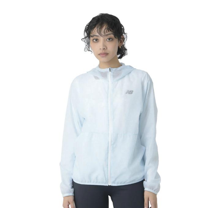 交渉◯ New Balance ホワイト ウィンドブレーカー　レディース New Balance（ニューバランス） ウインドブレーカー ジャケット
